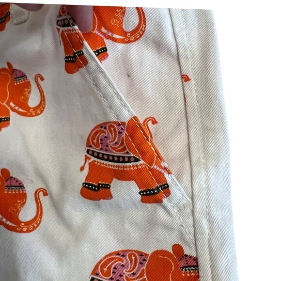 Macbeth Collection By Margaret Josephs Women's Elephant Print Shorts Size M - Picture 5 of 12